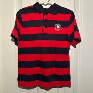Rugby Stripe Primrose Uniform SS Polo Shirt. YXS. Unisex. Great used condition.
